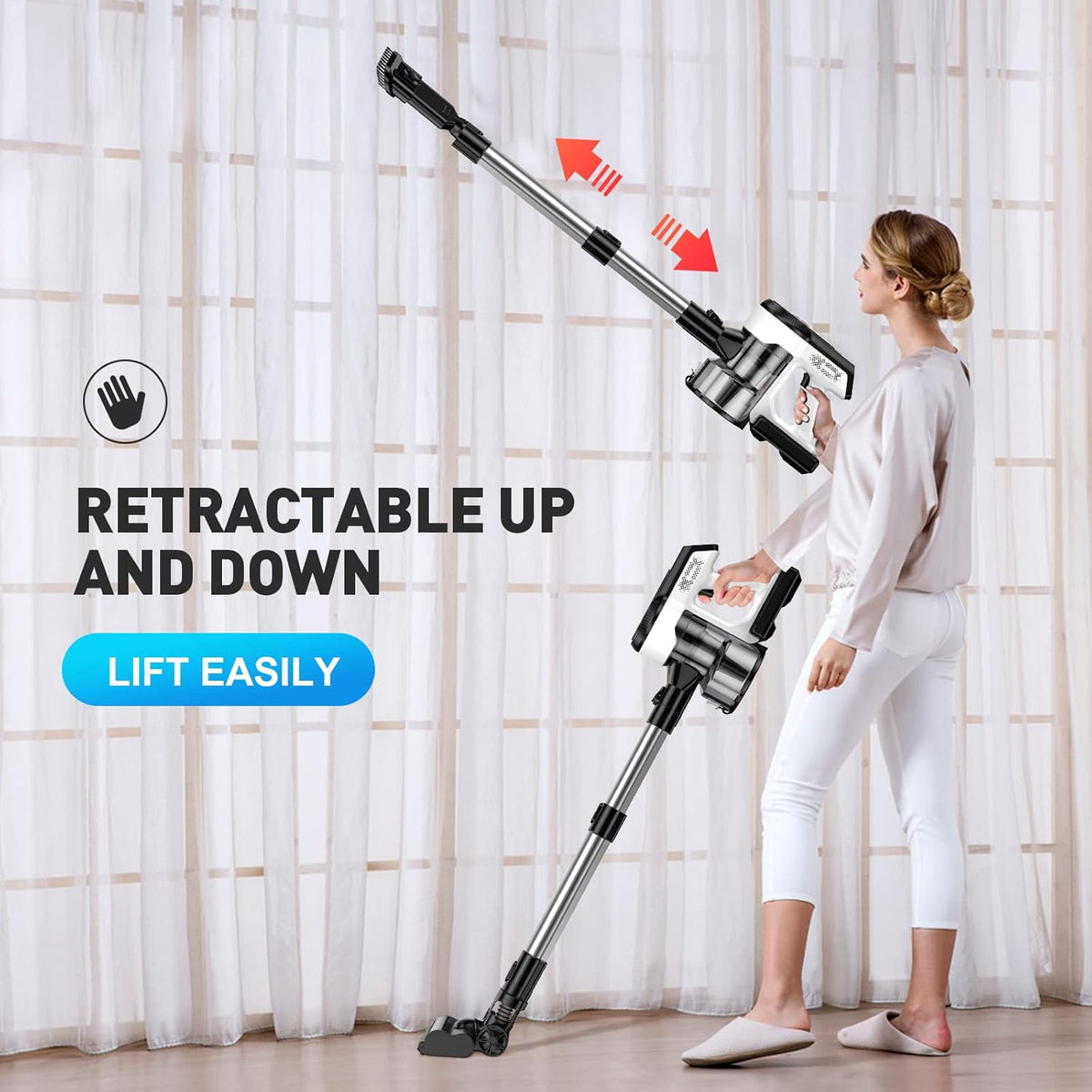 Cordless Vacuum Cleaner 26Kpa Lightweight Handheld Stick Vacuum with Electric Mop X1130