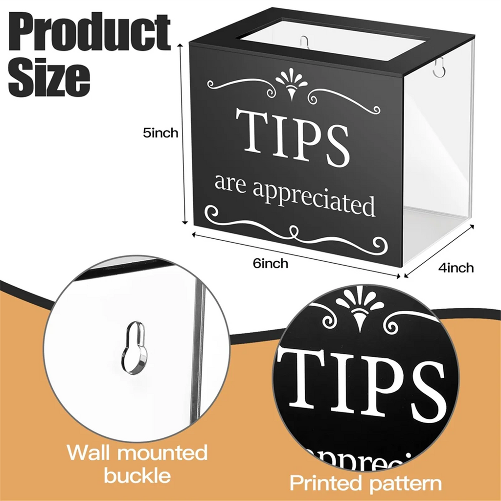 Acrylic Cash Box Storage Container X635224