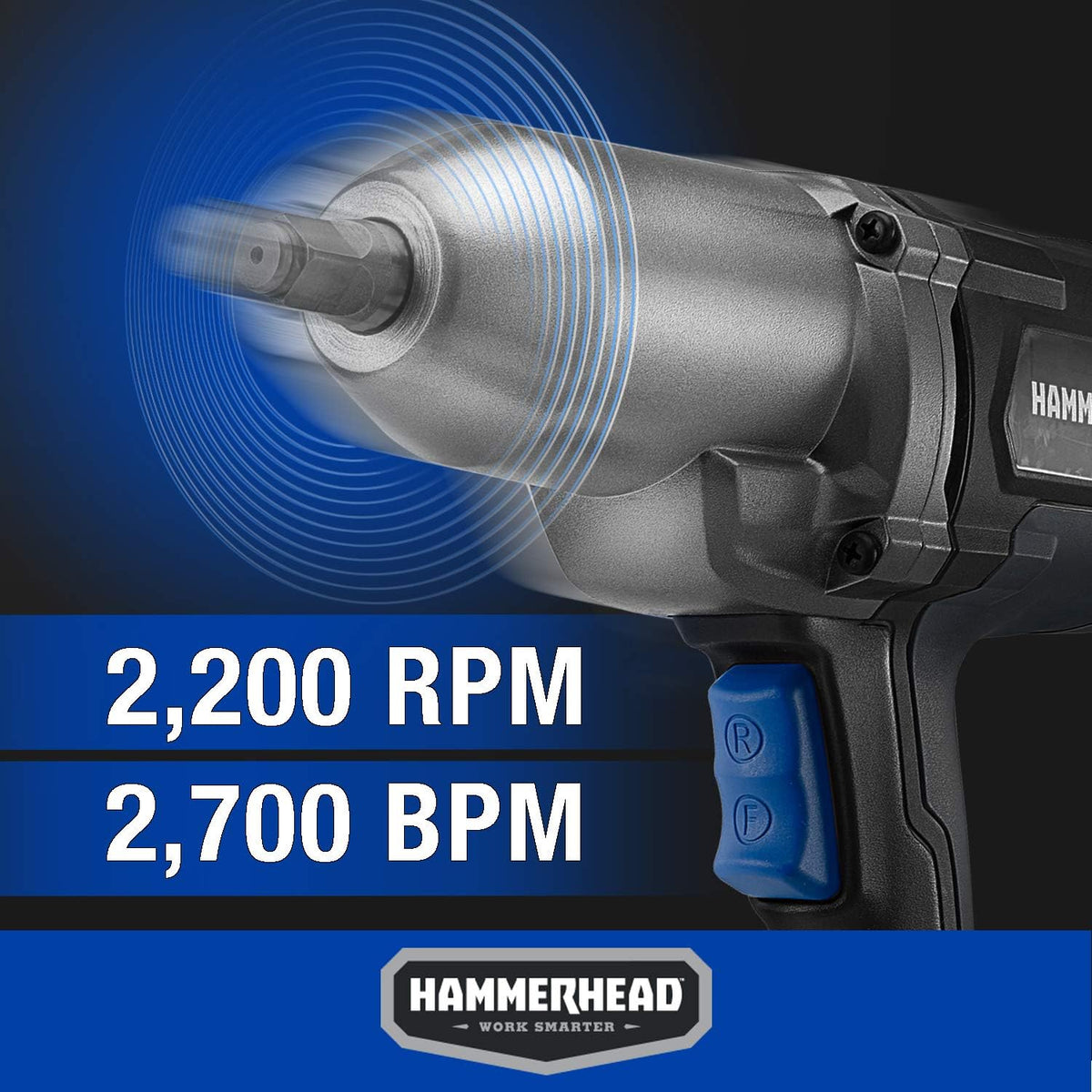 2 Pc 7.5-Amp 1/2 Inch Impact Wrench X3619