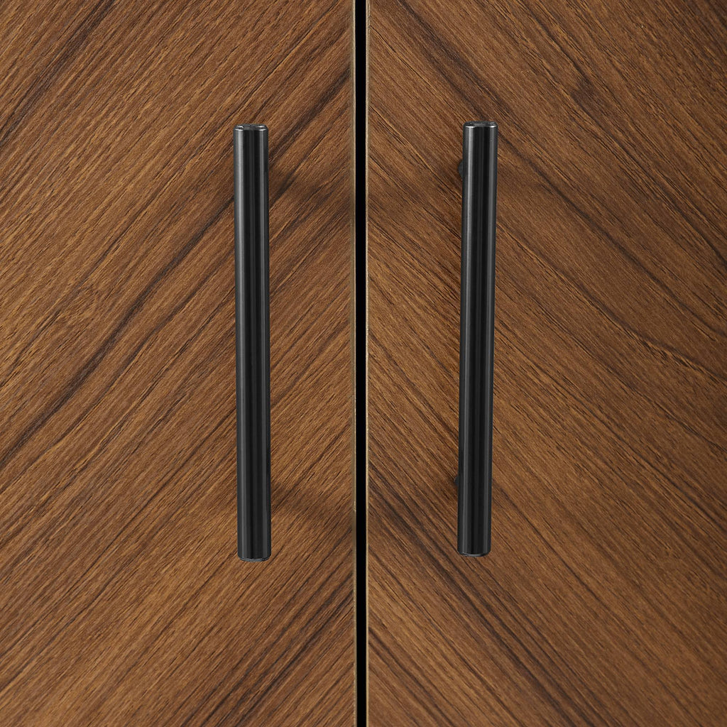 3 Shelf Bookcase Hutch Style Bookmatch Vertical Black K640901