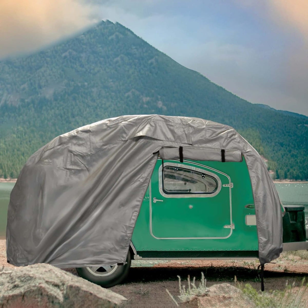 Teardrop Trailer Camper Cover Fits 12'–15'L, 7'W P193