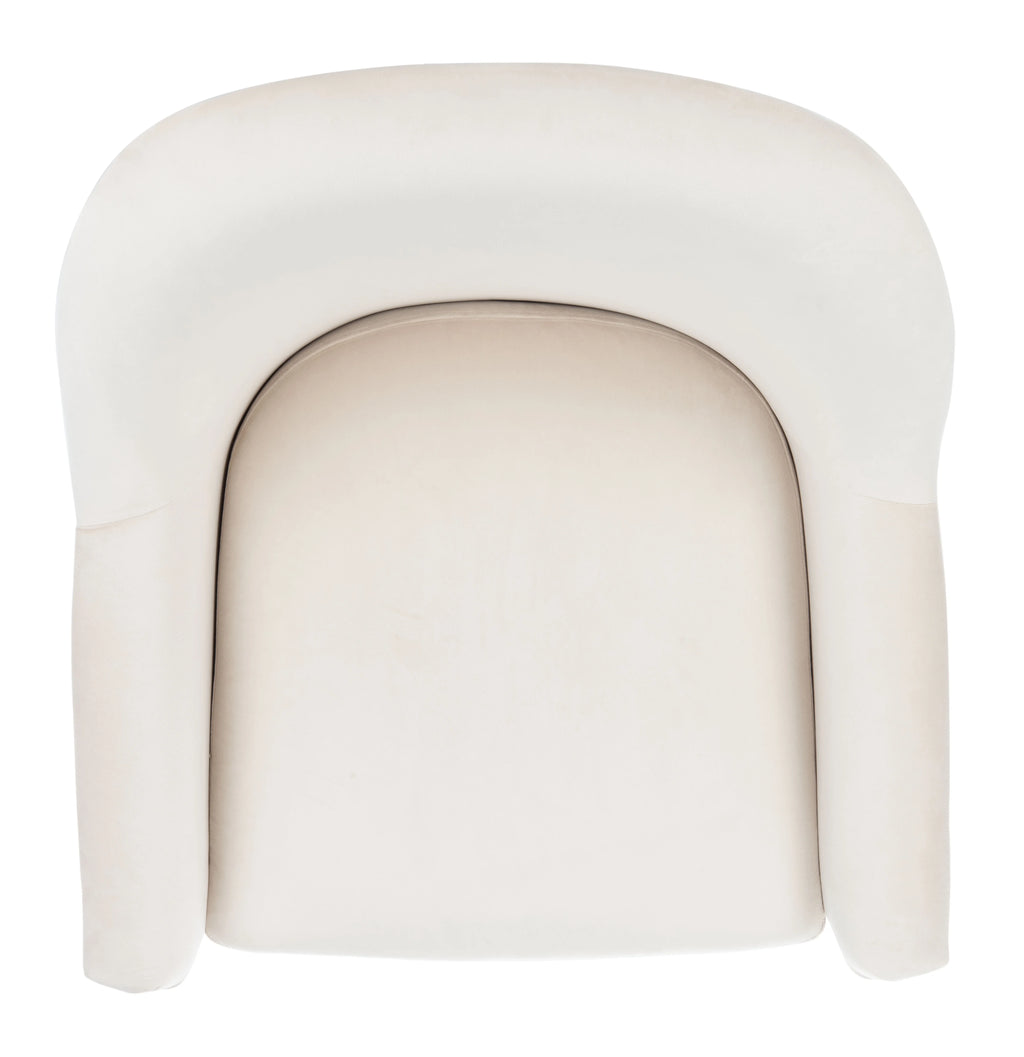 Ivory Velvet Upholstered Arm Chairs C672