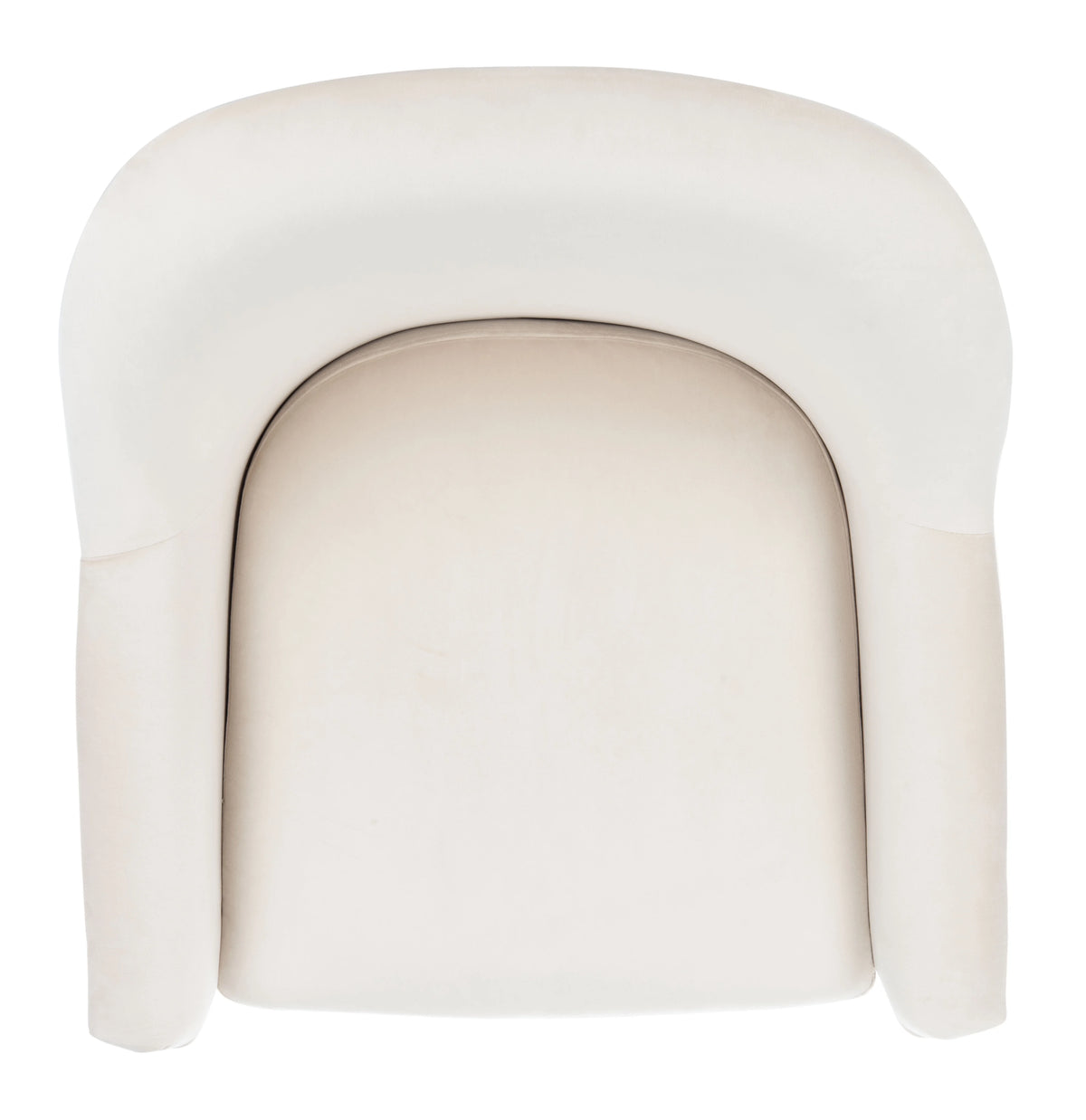 Ivory Velvet Upholstered Arm Chairs C672