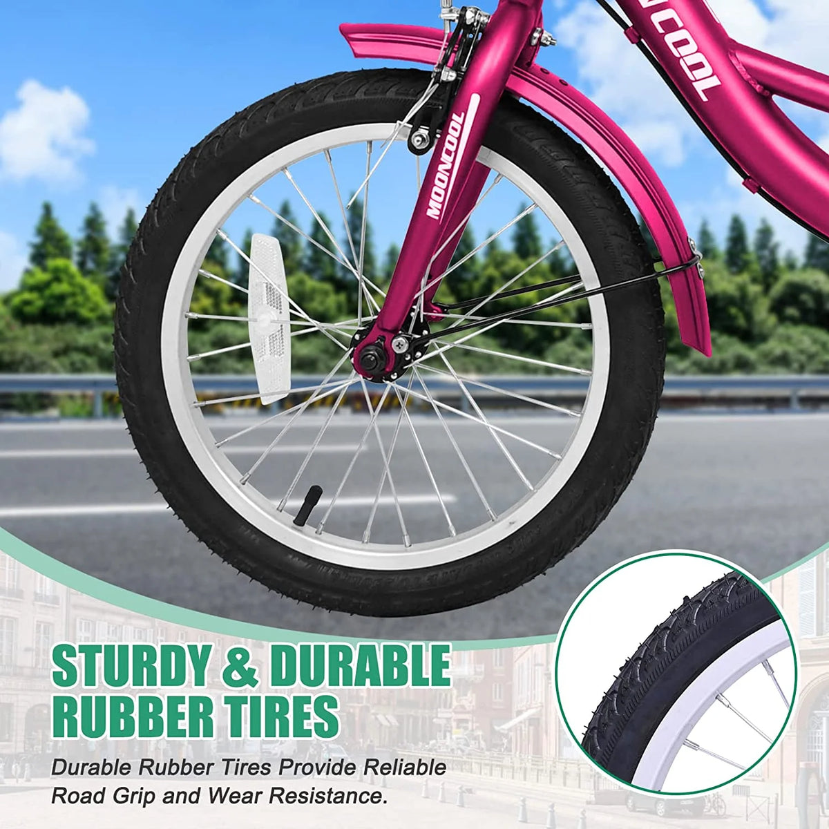 16 inch Single Speed 3 Wheel Tricycle with Rear Basket U735