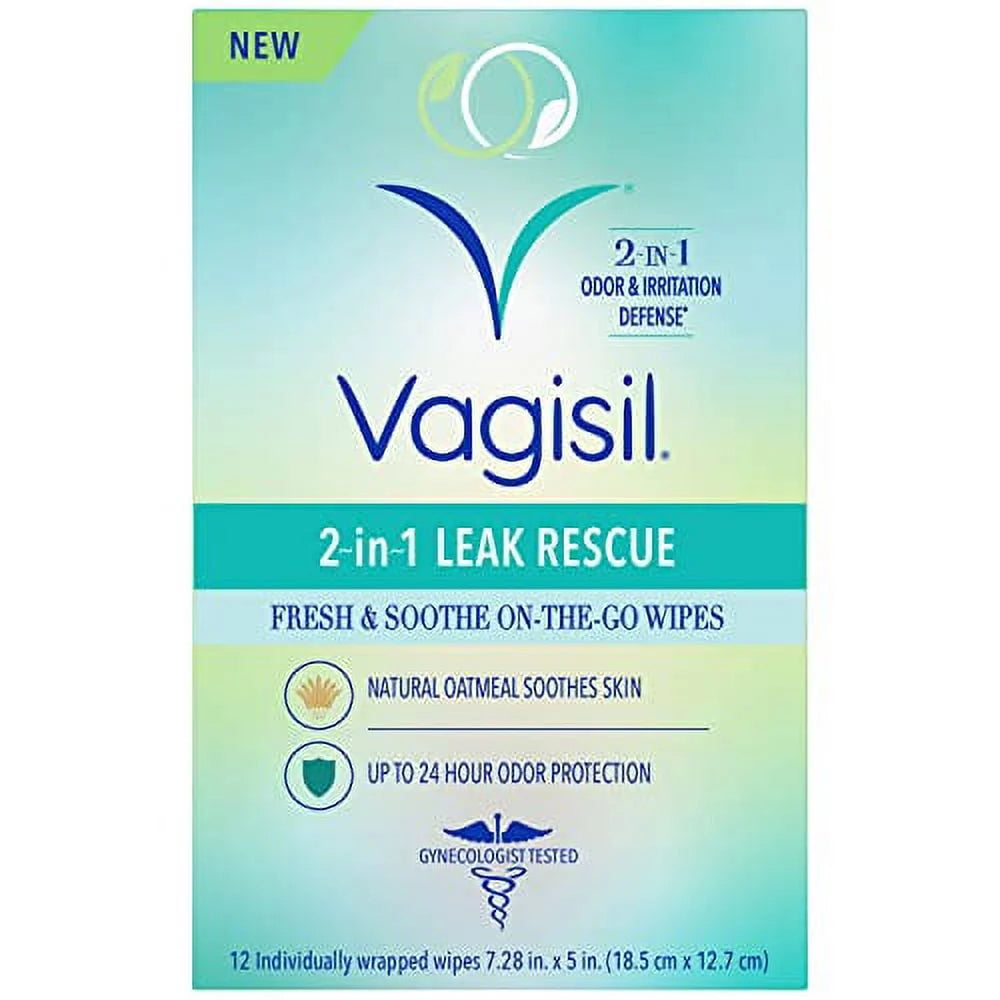 2-in-1 Hypoallergenic Feminine Wipes 12 ct V296365