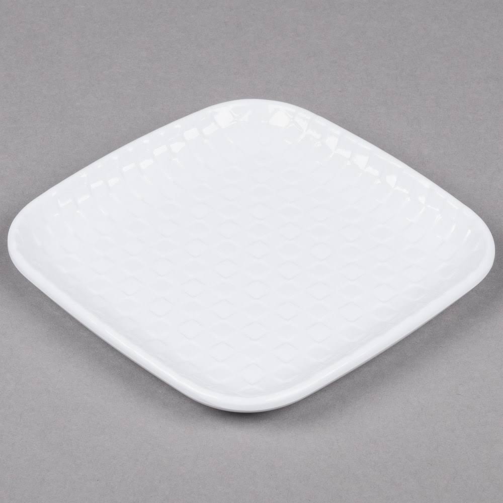 White Square Melamine Plate S428