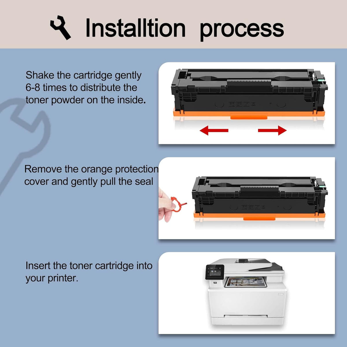 CF500A Toner Cartridge Black Compatible for HP Color Pro M254nw M254dw M254dn MFP M280nw M281fdn M281fdw M281cdw Printers B10004
