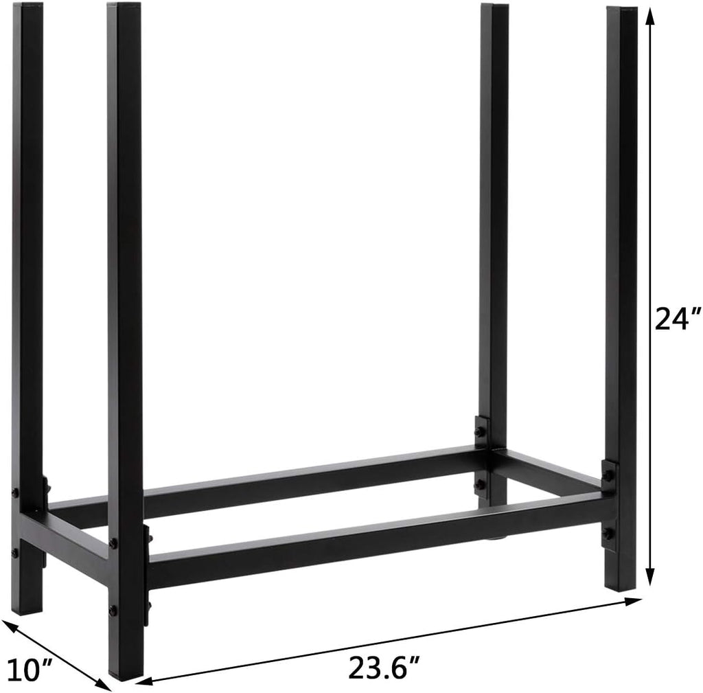 Black Steel Firewood Log Rack P283