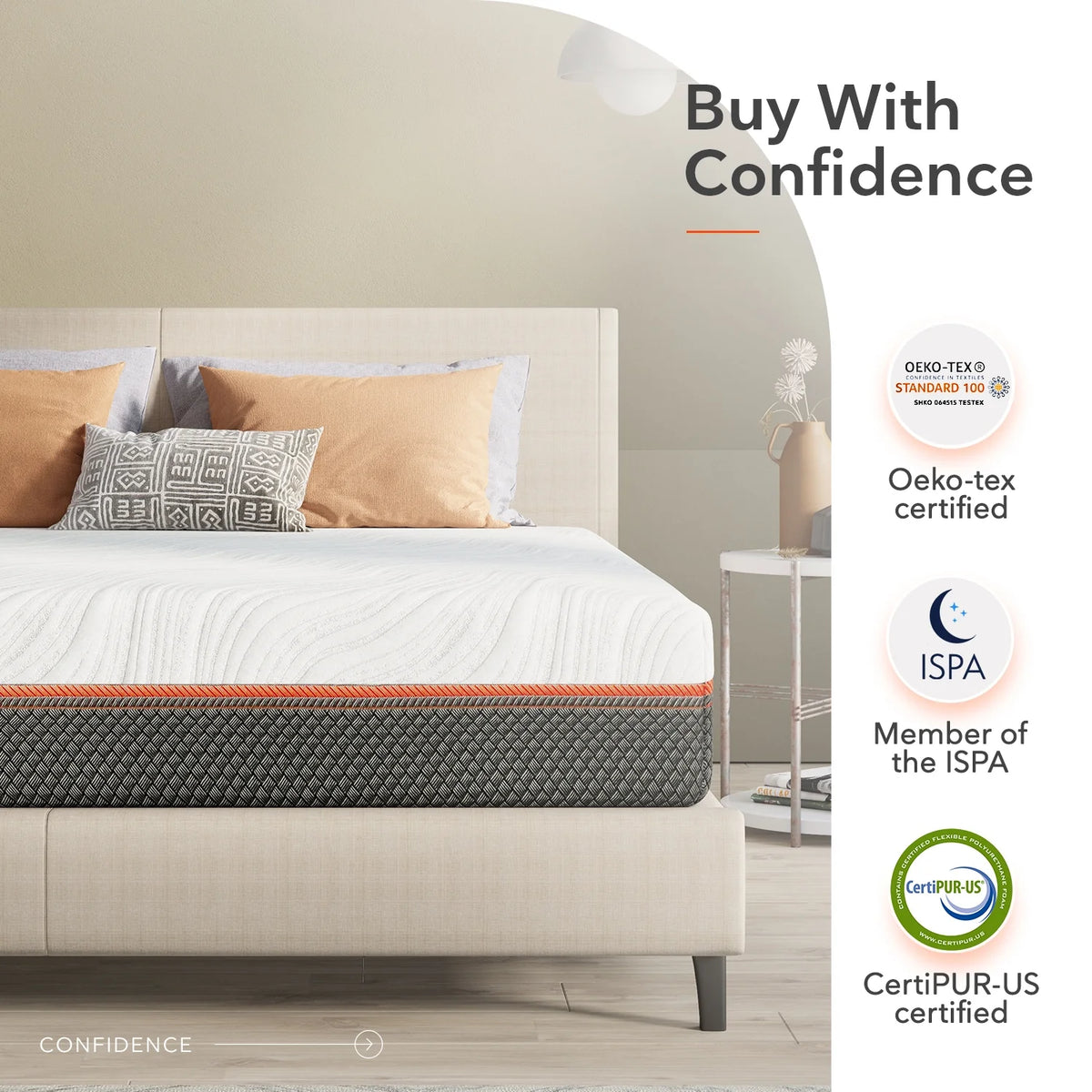 10 Hybrid Gel Memory Foam Queen Mattress B957825