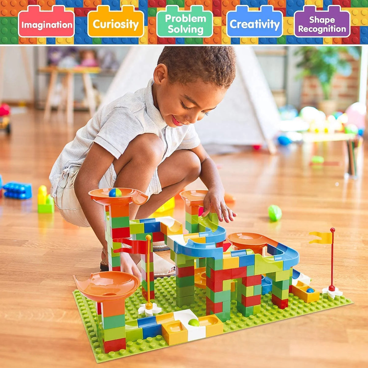 152 PCS Marble Run Set Building Blocks M40931