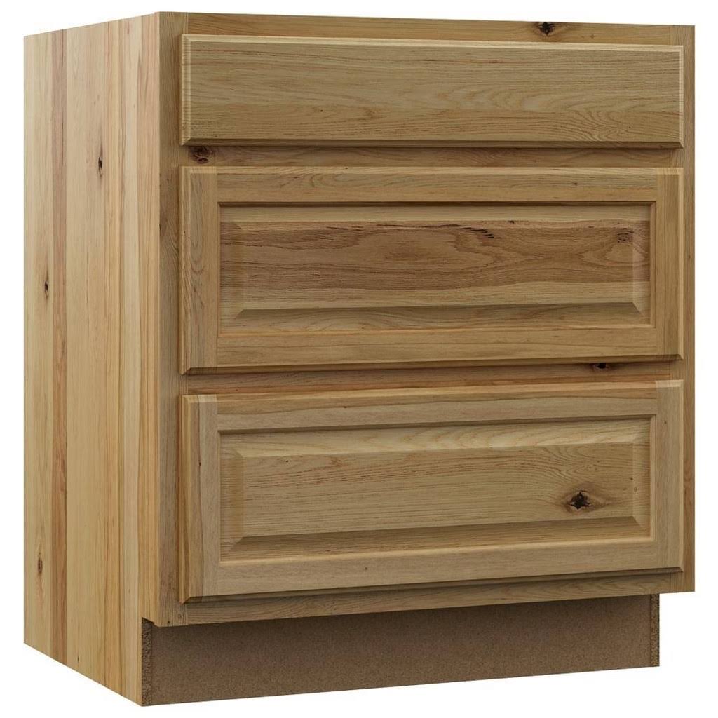 Natural Hickory Pots and Pans Drawer Base Kitchen Cabinet K1751