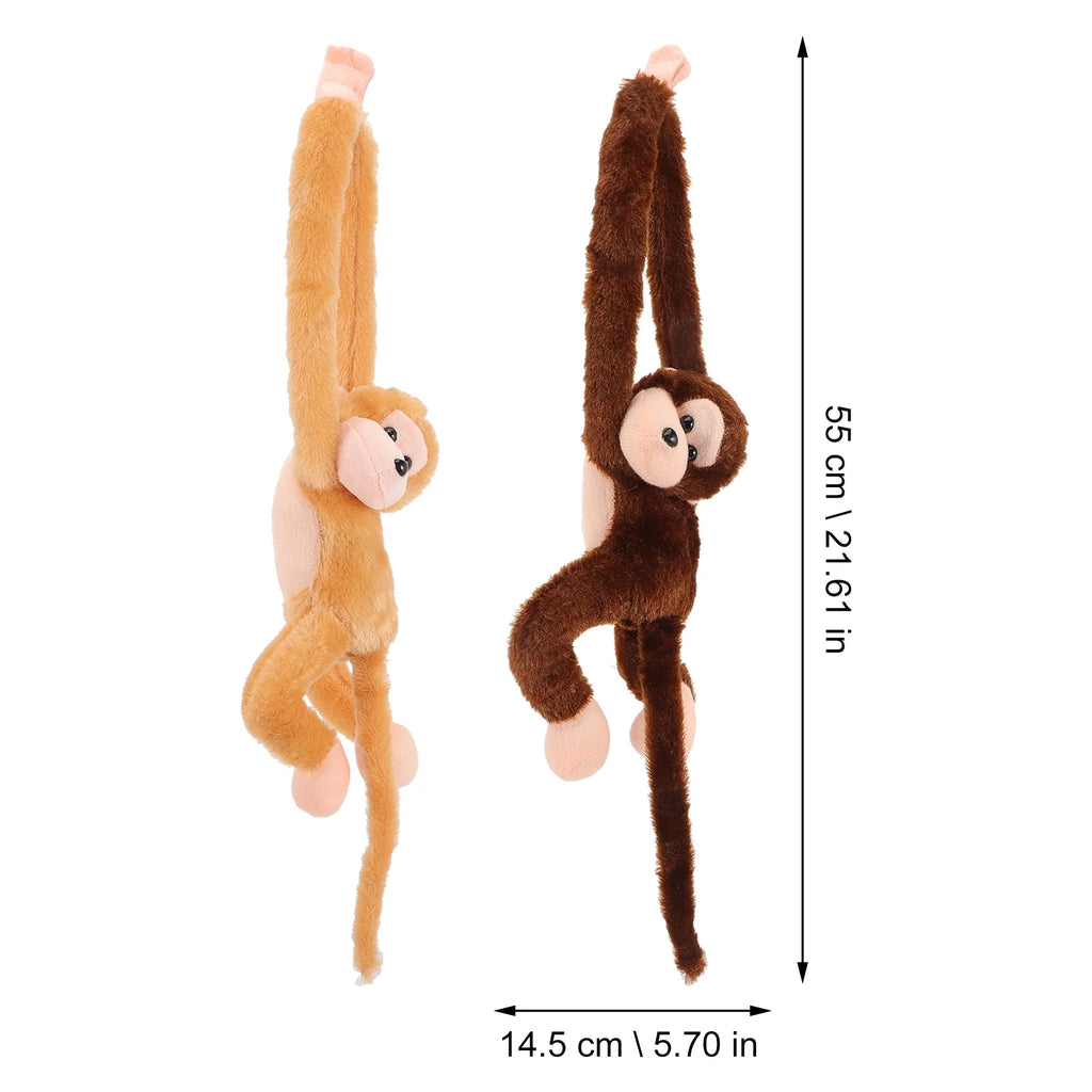 2Pcs Hanging Plush Monkey Doll Stuffed Animal Toy G431