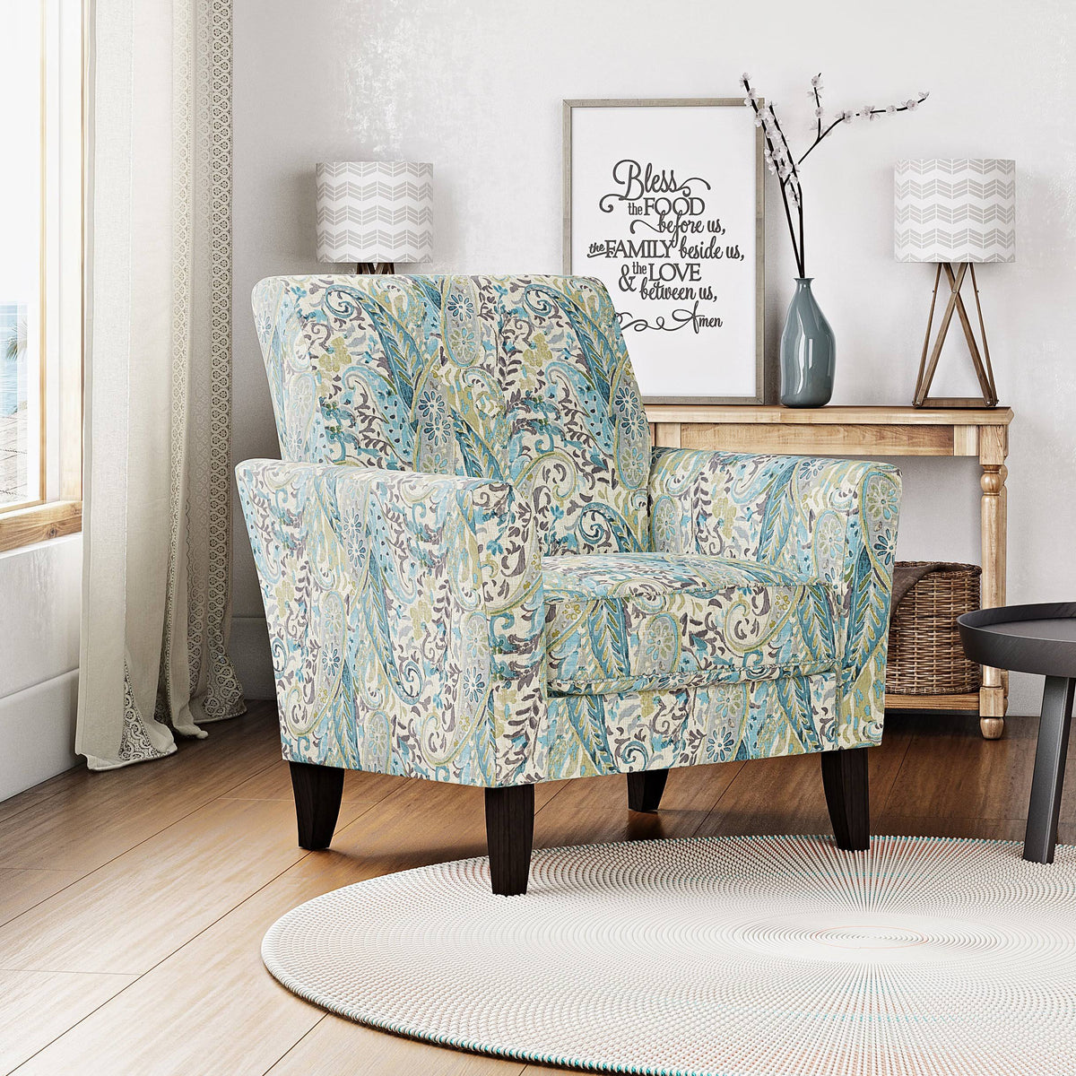 Blue Tulip Flared Arm Armchair H9908