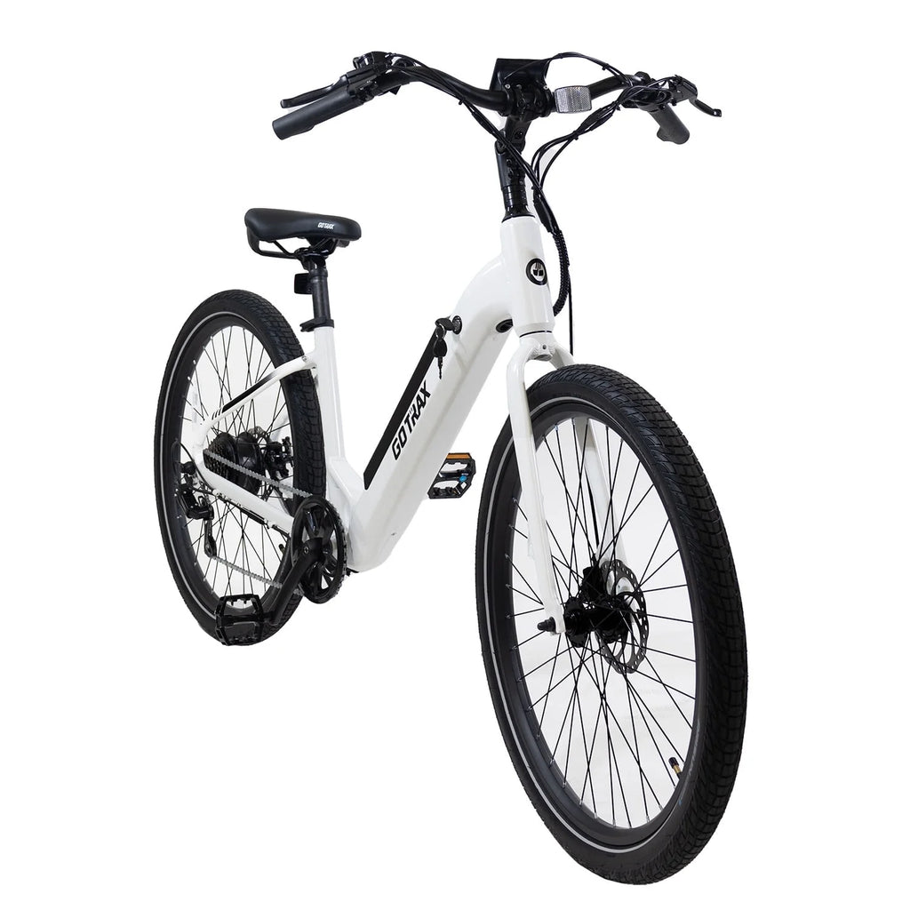 White 27.5" 350W Step Thru Electric Bike I453636