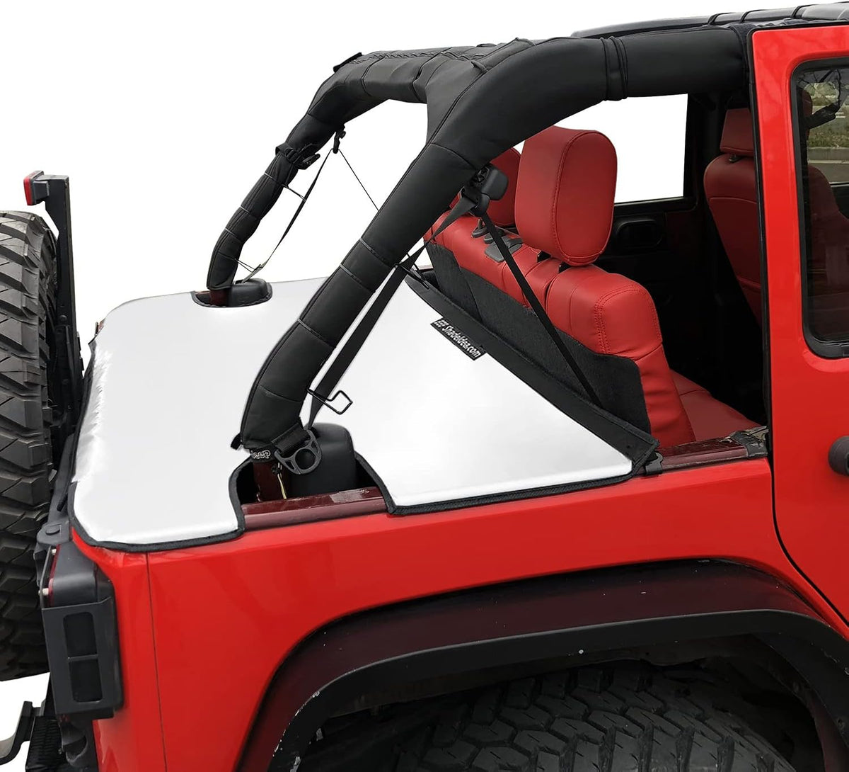 Black Vinyl Tonneau Cover for Jeep Wrangler JK Unlimited 4 Door A2407