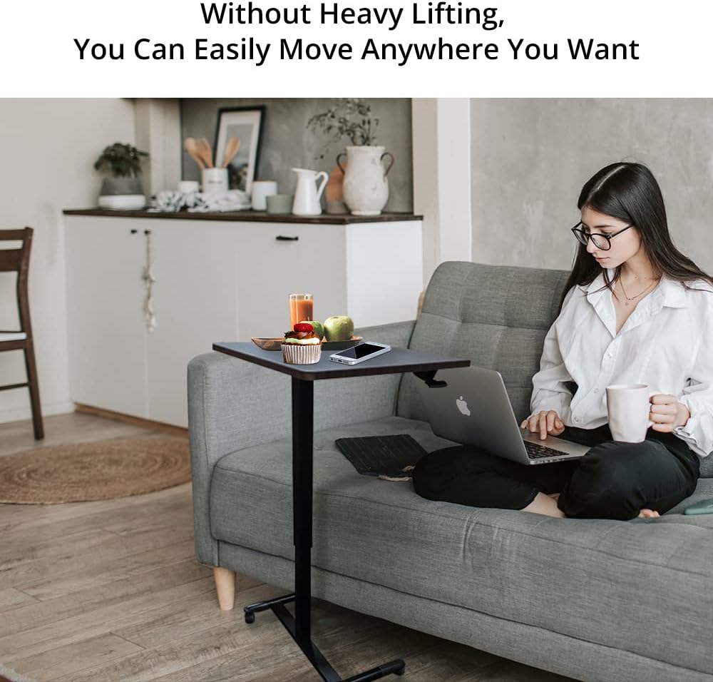 Height Adjustable Standing Desk with Locking Wheels Y58633