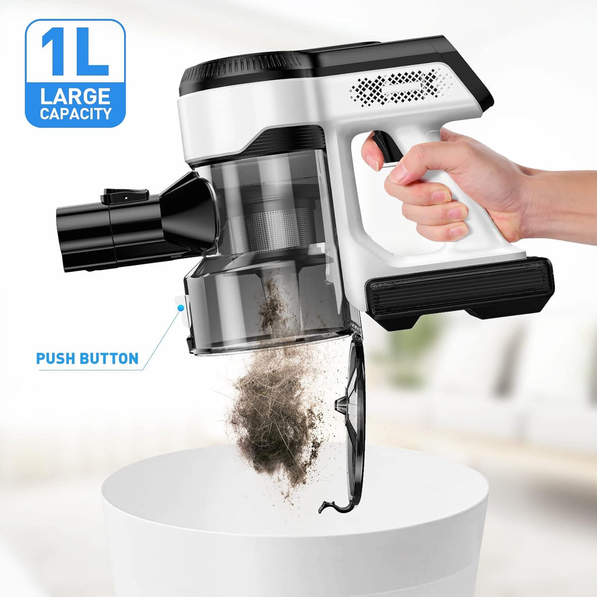 Cordless Vacuum Cleaner 26Kpa Lightweight Handheld Stick Vacuum with Electric Mop X1130