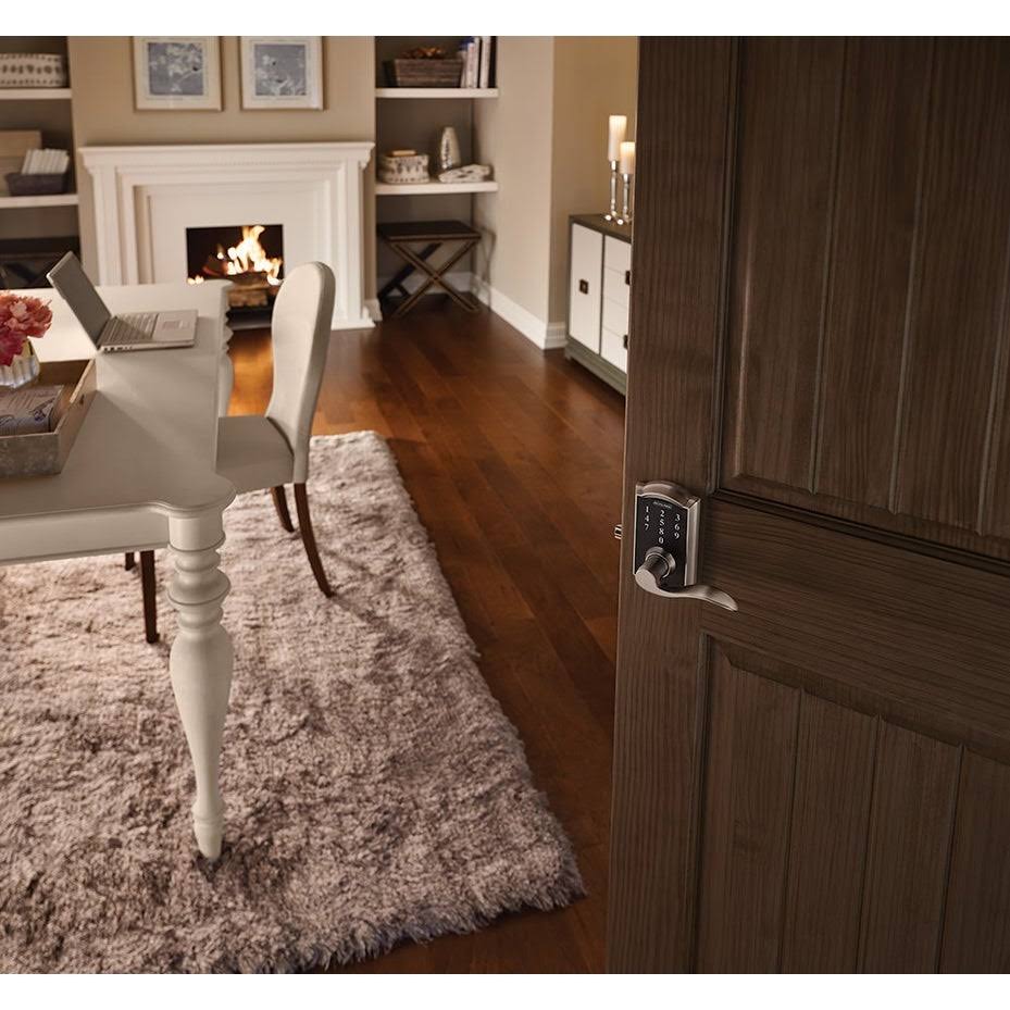 Satin Nickel Touch Lock with Accent Lever F83749