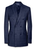 Classic Fit Windowpane Wool Suit F9003