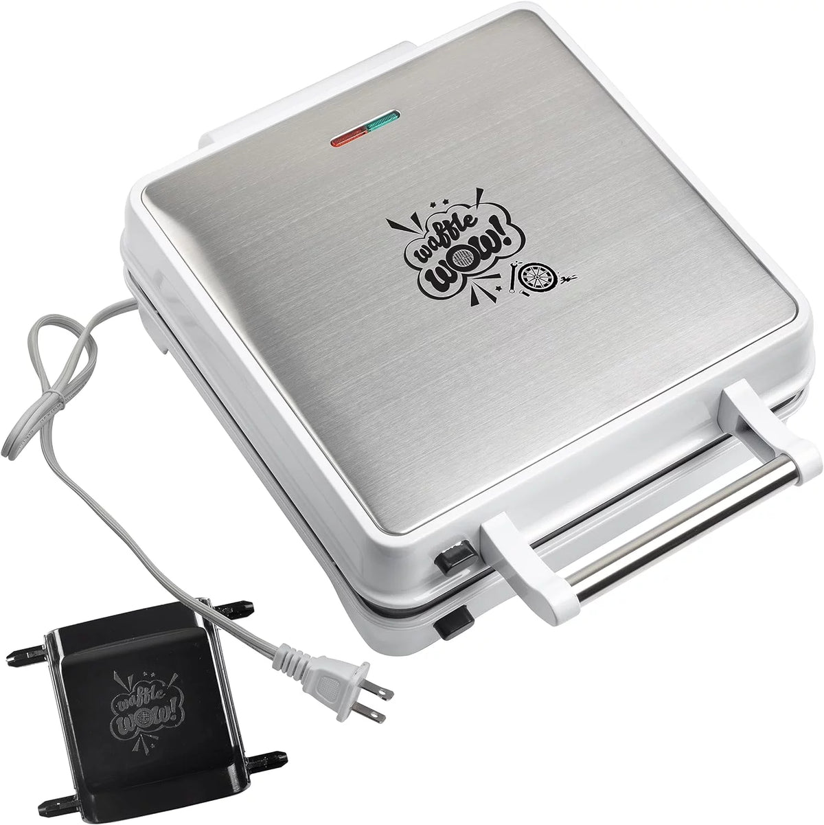 Waffle Maker with 4 Removable Dishwasher Safe Plates I90324