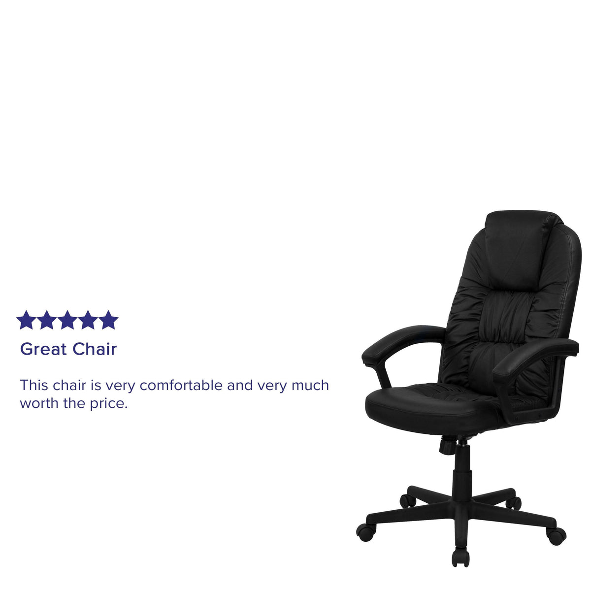 Black LeatherSoft Executive Office Chair G277451