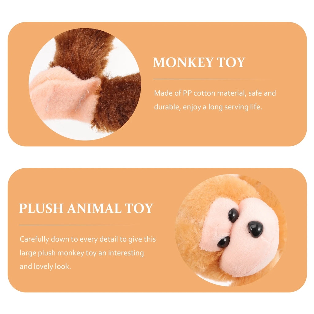 2Pcs Hanging Plush Monkey Doll Stuffed Animal Toy G431