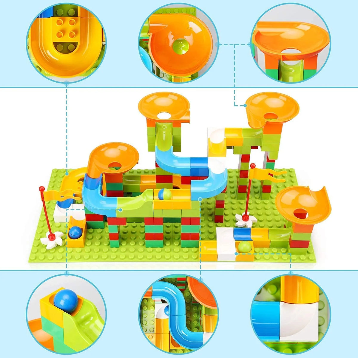 152 PCS Marble Run Set Building Blocks M40931