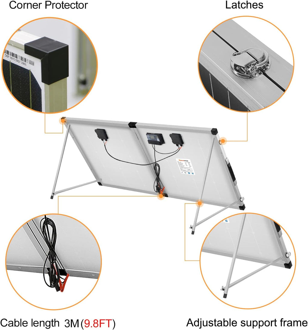 150W 12v Monocrystalline Portable Folding Solar Panel P838351