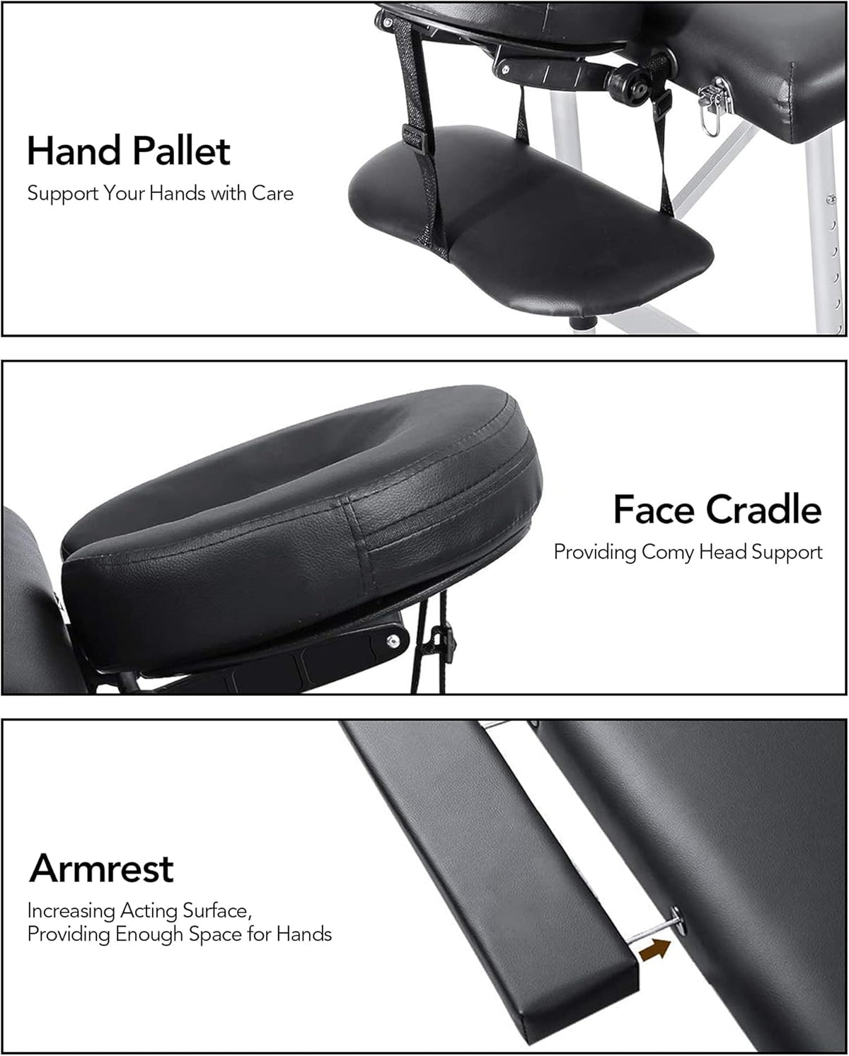 Portable Height Adjustable 2 Section Massage Table G71858
