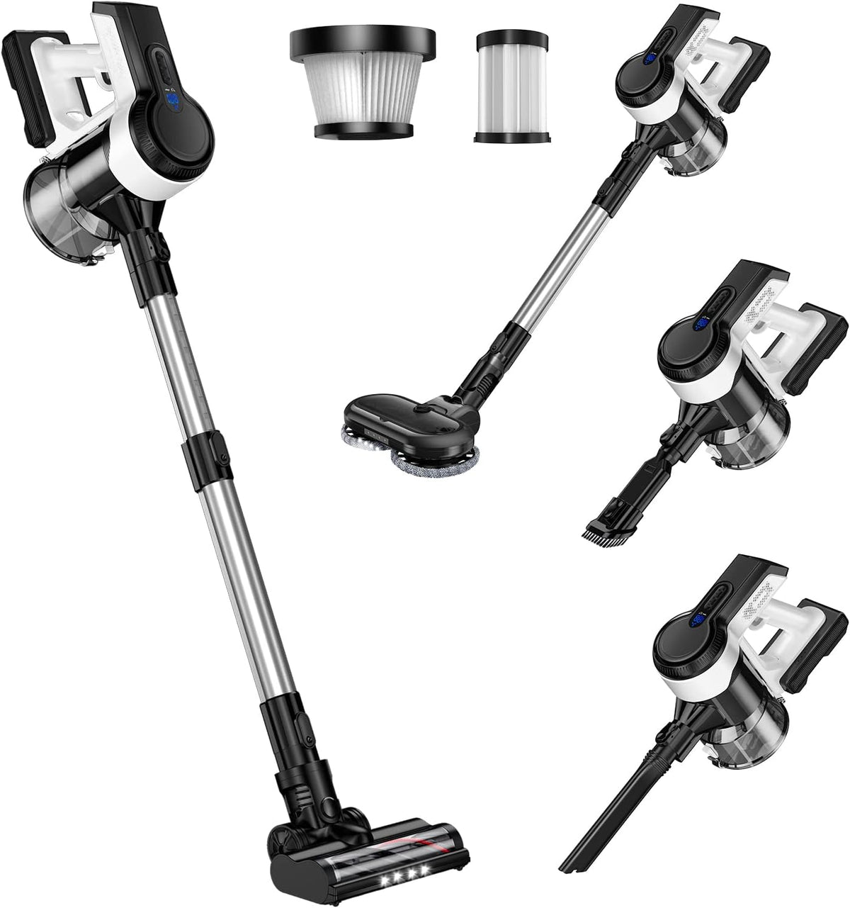 Cordless Vacuum Cleaner 26Kpa Lightweight Handheld Stick Vacuum with Electric Mop X1130