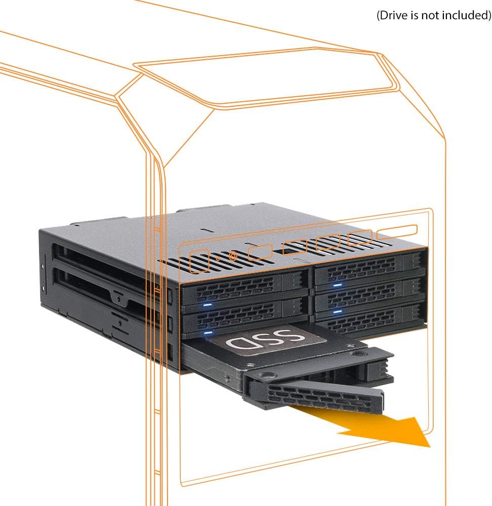 6 x 2.5" SATA HDD / SSD Hot Swap Cage for 5.25" Bay P74851
