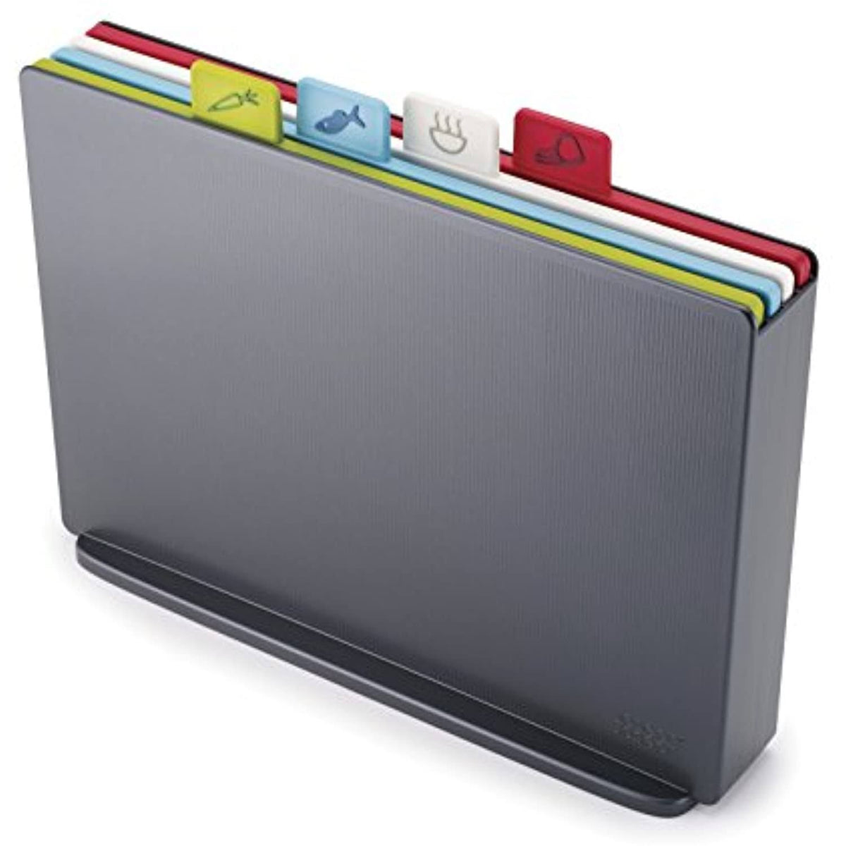 Plastic Cutting Board Set with Storage Case, Large, Graphite U265