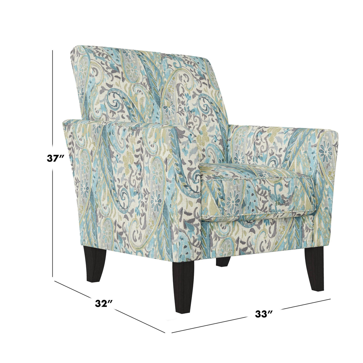 Blue Tulip Flared Arm Armchair H9908