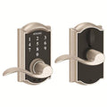Satin Nickel Touch Lock with Accent Lever F83749