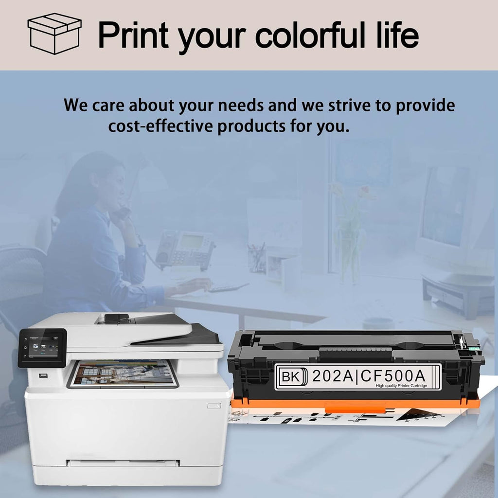 CF500A Toner Cartridge Black Compatible for HP Color Pro M254nw M254dw M254dn MFP M280nw M281fdn M281fdw M281cdw Printers B10004