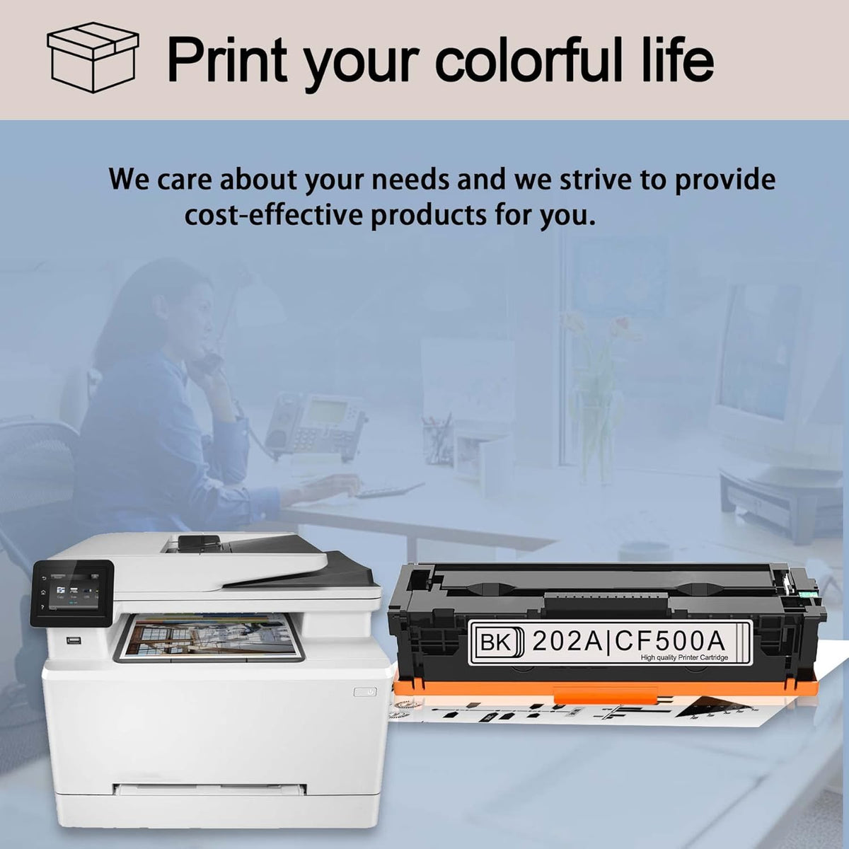 CF500A Toner Cartridge Black Compatible for HP Color Pro M254nw M254dw M254dn MFP M280nw M281fdn M281fdw M281cdw Printers B10004