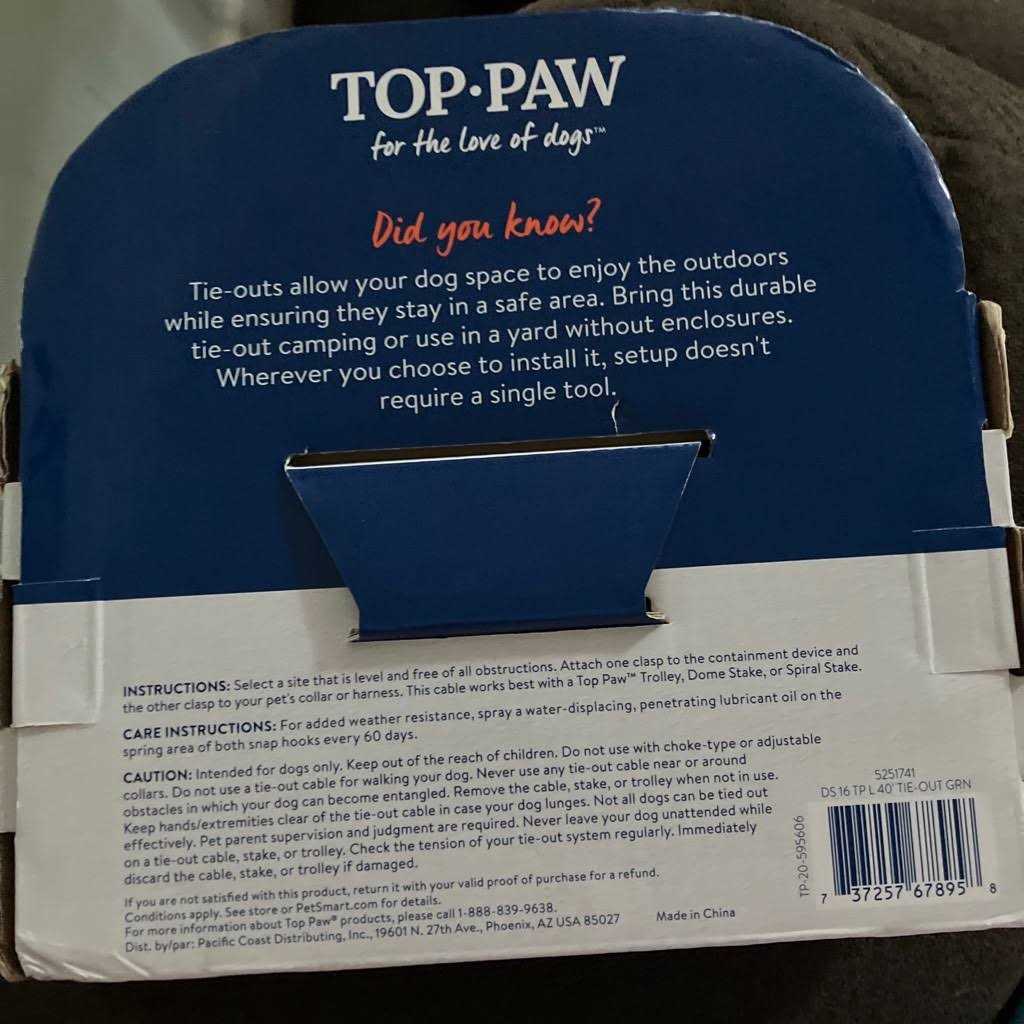 Dog Tie Out Y8847