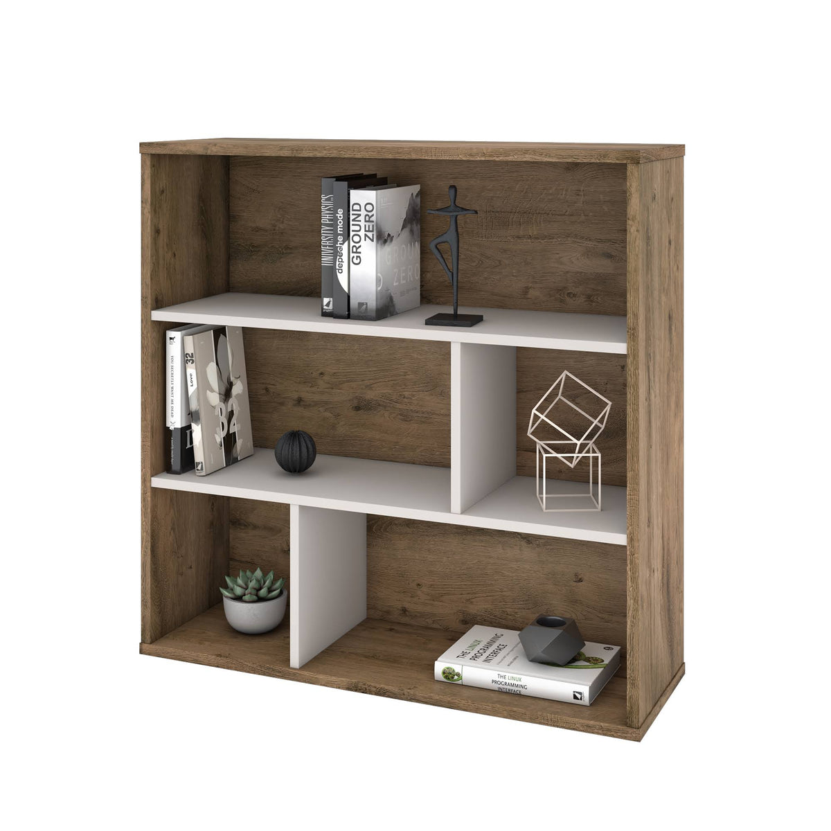 Rustic Brown Sandstone Asymmetrical Shelving Unit R454558