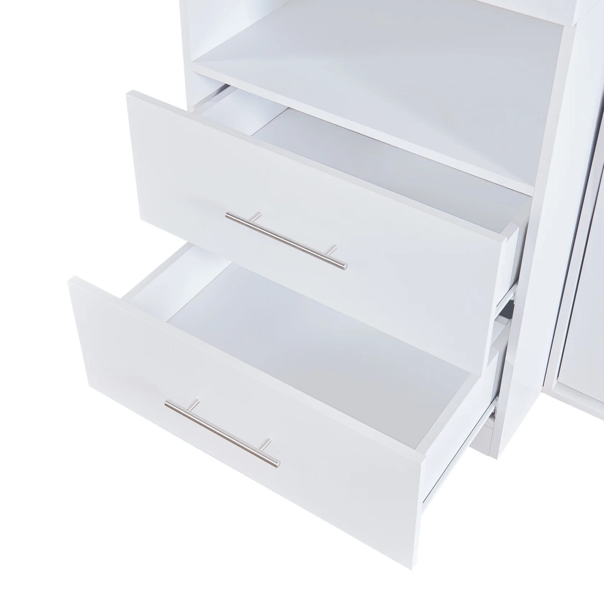 Twin Size Murphy Bed with Shelves and Storage Drawers I16691