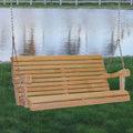 Cypress Porch Swing, 4 Foot Wooden Swing with Zinc Chain H35241