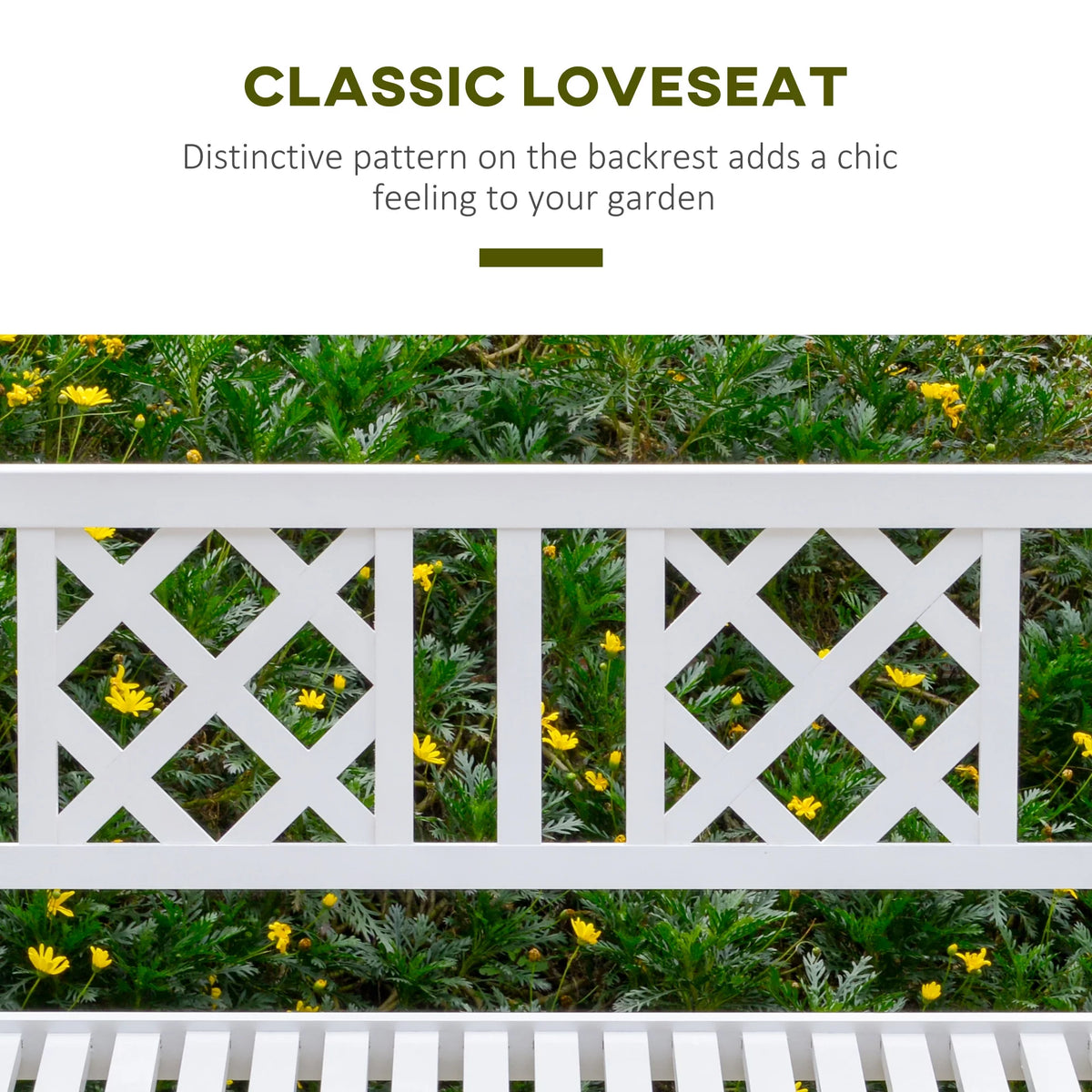 White 4FT Wooden Outdoor Folding Bench Z7948