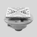 6x22 Cast Iron Floor Drain with Solid Nickel Bronze Top X96297