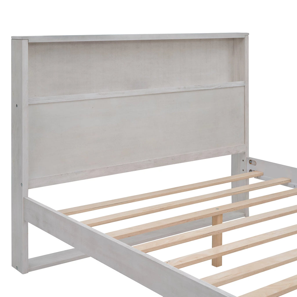 Full Size Platform Bed with Nightstand and Dresser A516