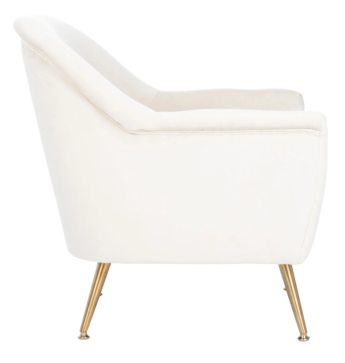 Ivory Velvet Upholstered Arm Chairs C672
