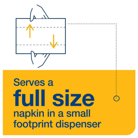 2-Ply White Interfold Dispenser Napkins, 120/Pack, 36 Packs/Carton H215463